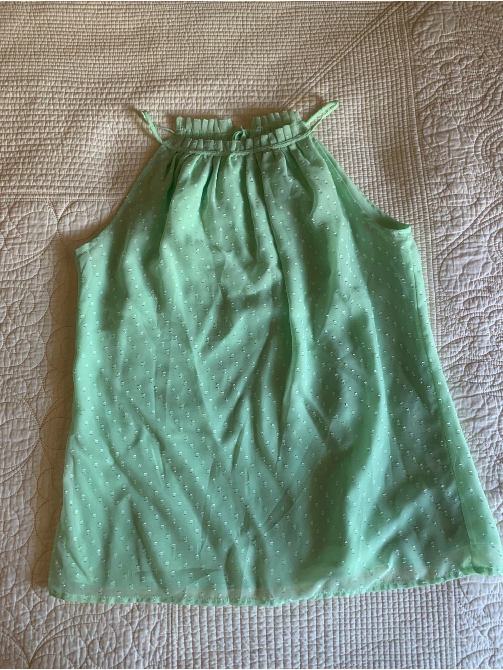 New with tags New York & Company Swiss dot halter blouse